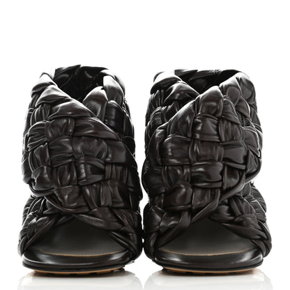 Bottega Veneta Shiny Nappa Intrecciato The Board Sandals 36 Chocolate 2 of 9