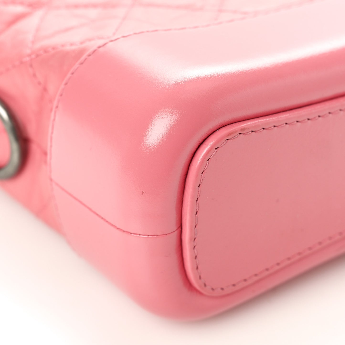 Aged Calfskin Quilted Small Gabrielle Hobo Pink