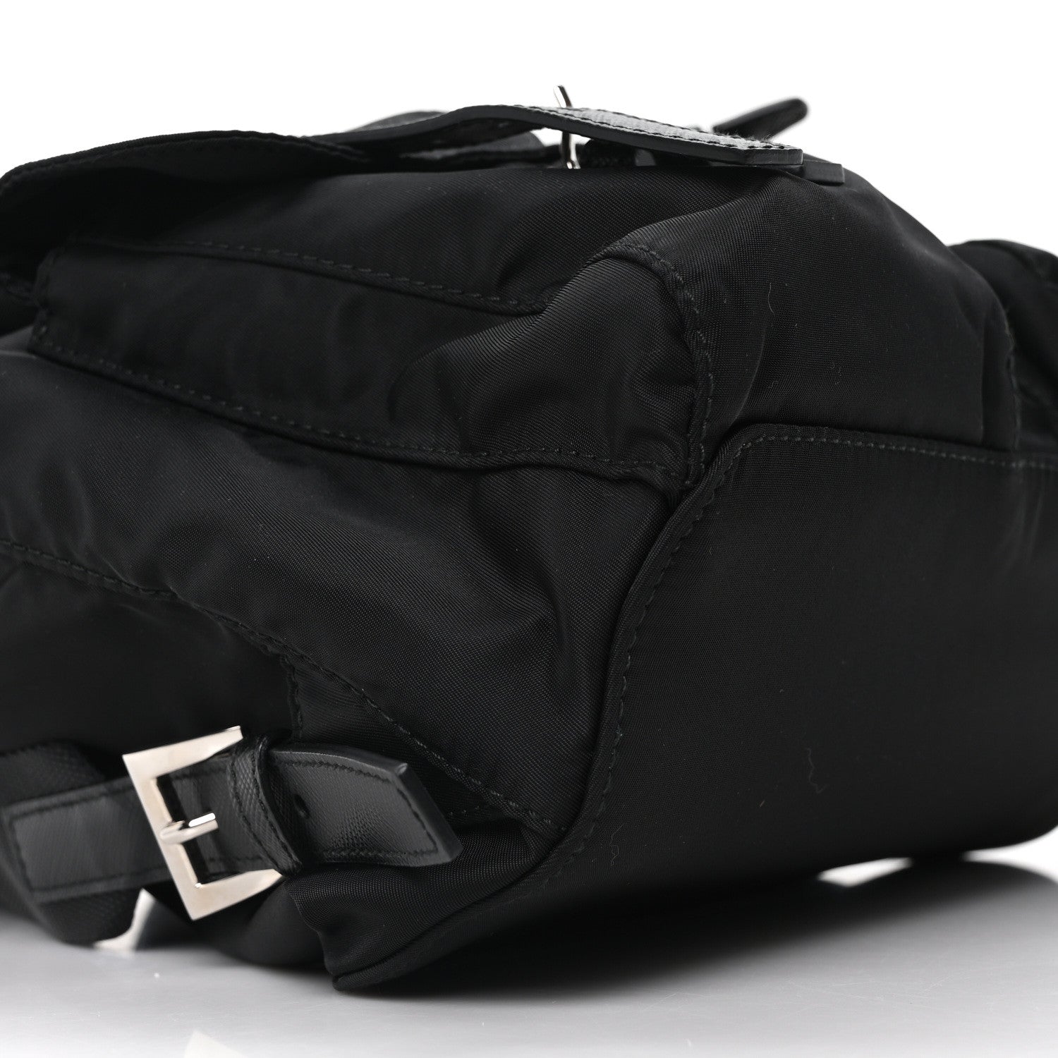 Prada Re-Nylon Vela Saffiano Small Backpack Black 8 of 9