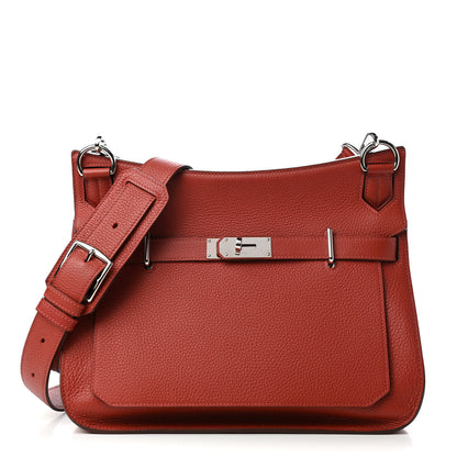 Hermes Taurillon Clemence Jypsiere 34 Rouge Garance 1 of 9