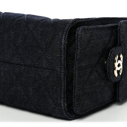 Chanel Denim Quilted Mini Chanel 25 Handbag Dark Blue 11 of 11