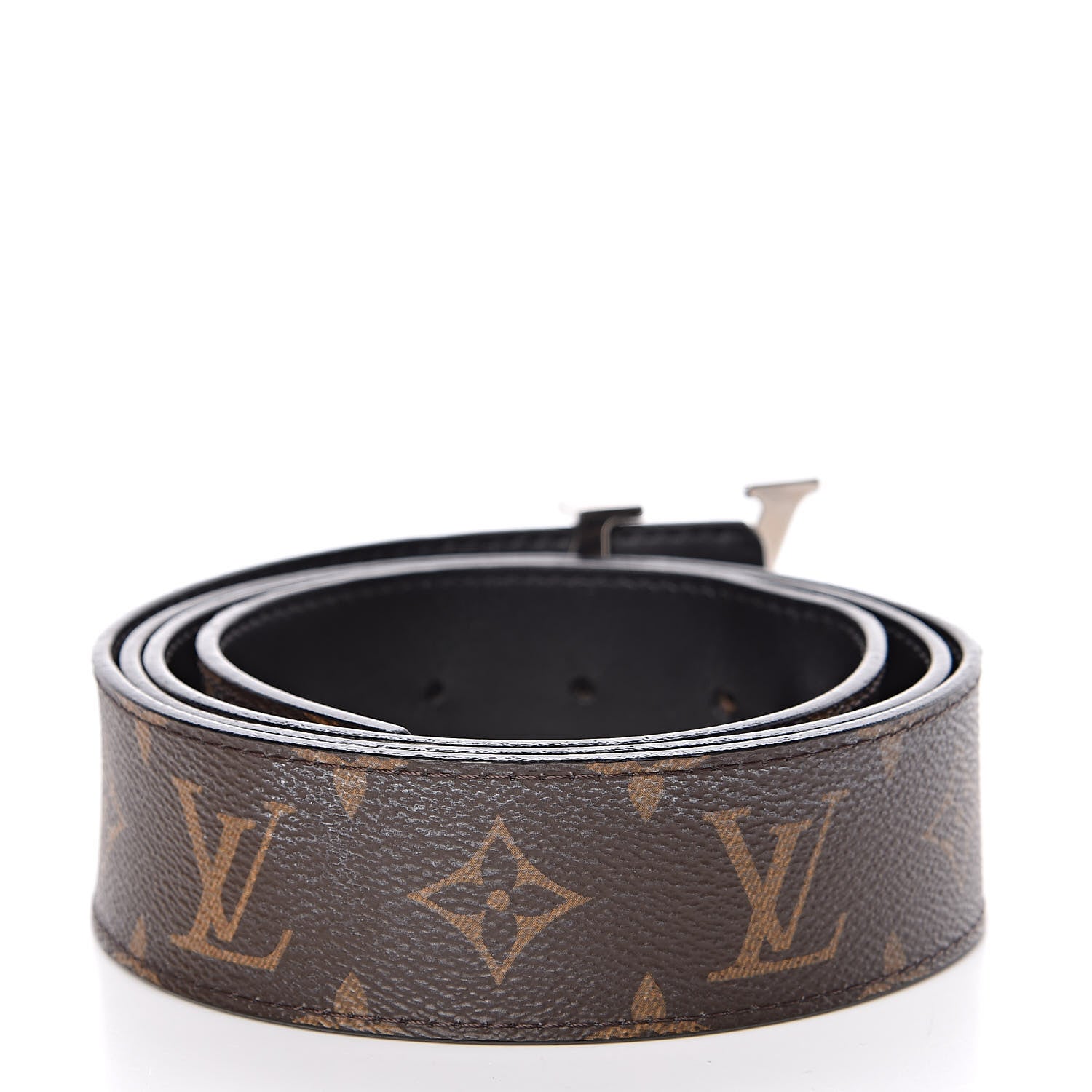 Louis Vuitton Calfskin Monogram 40mm LV Initiales Reversible Belt 110 44 Black 3 of 8