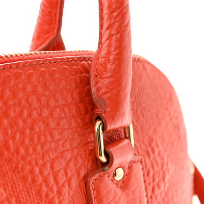 Burberry Heritage Grain Check Embossed Small Orchard Bowling Bag Orange 13 of 13