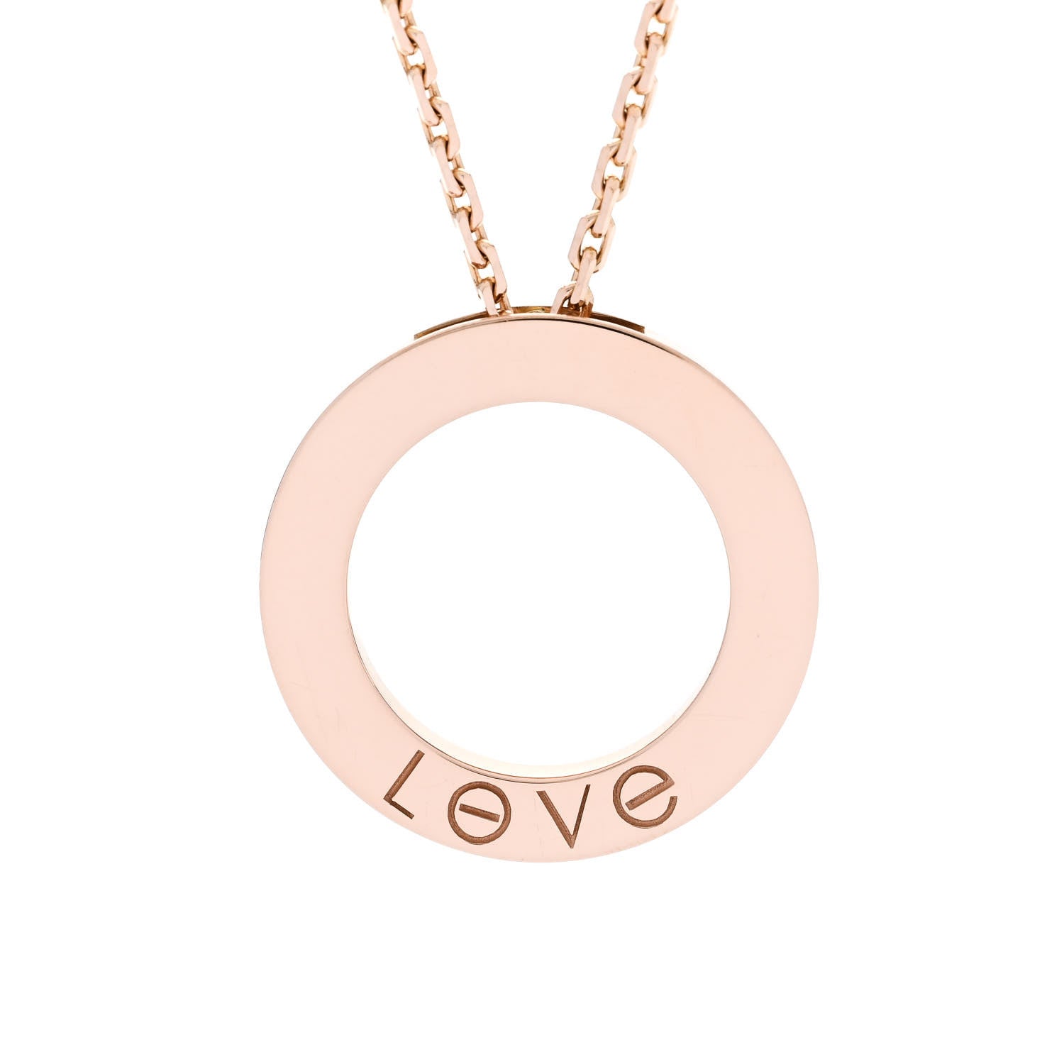 Cartier 18K Pink Gold LOVE Pendant Necklace 4 of 7