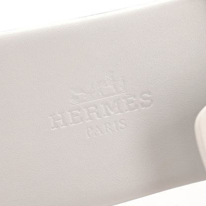 Hermes Calfskin Womens Galerie Sandals 36 White 8 of 11