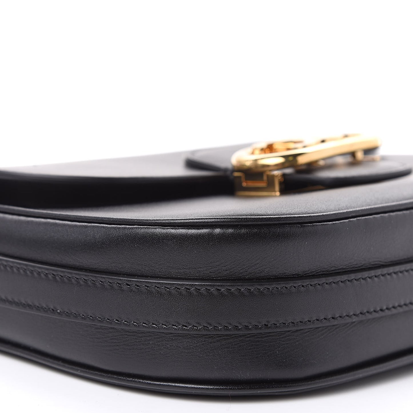Shiny Calfskin Medium Chain Maillon Triomphe Black