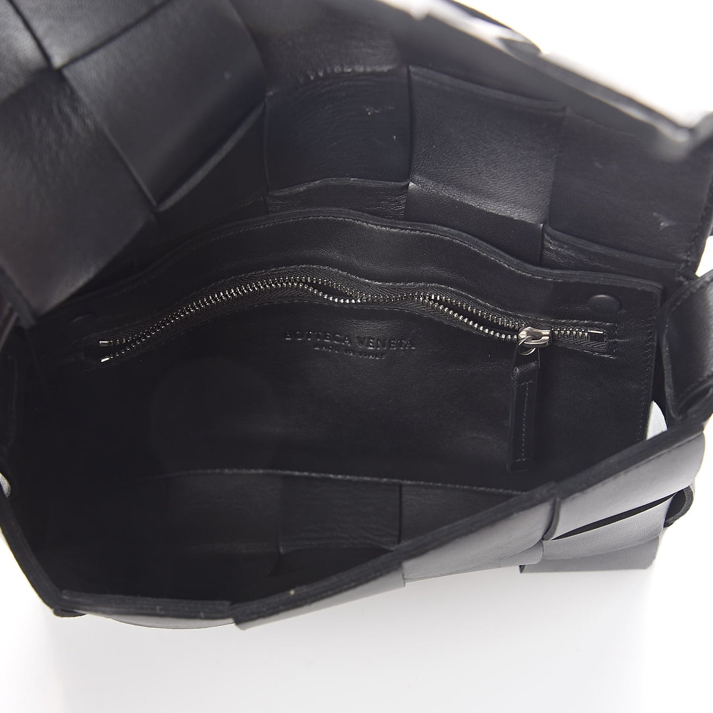 Lambskin Maxi Intrecciato Cassette Crossbody Bag Black