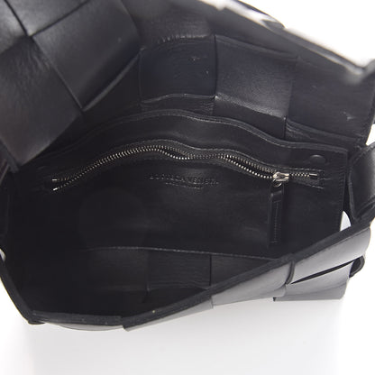Bottega Veneta Lambskin Maxi Intrecciato Cassette Crossbody Bag Black 5 of 9