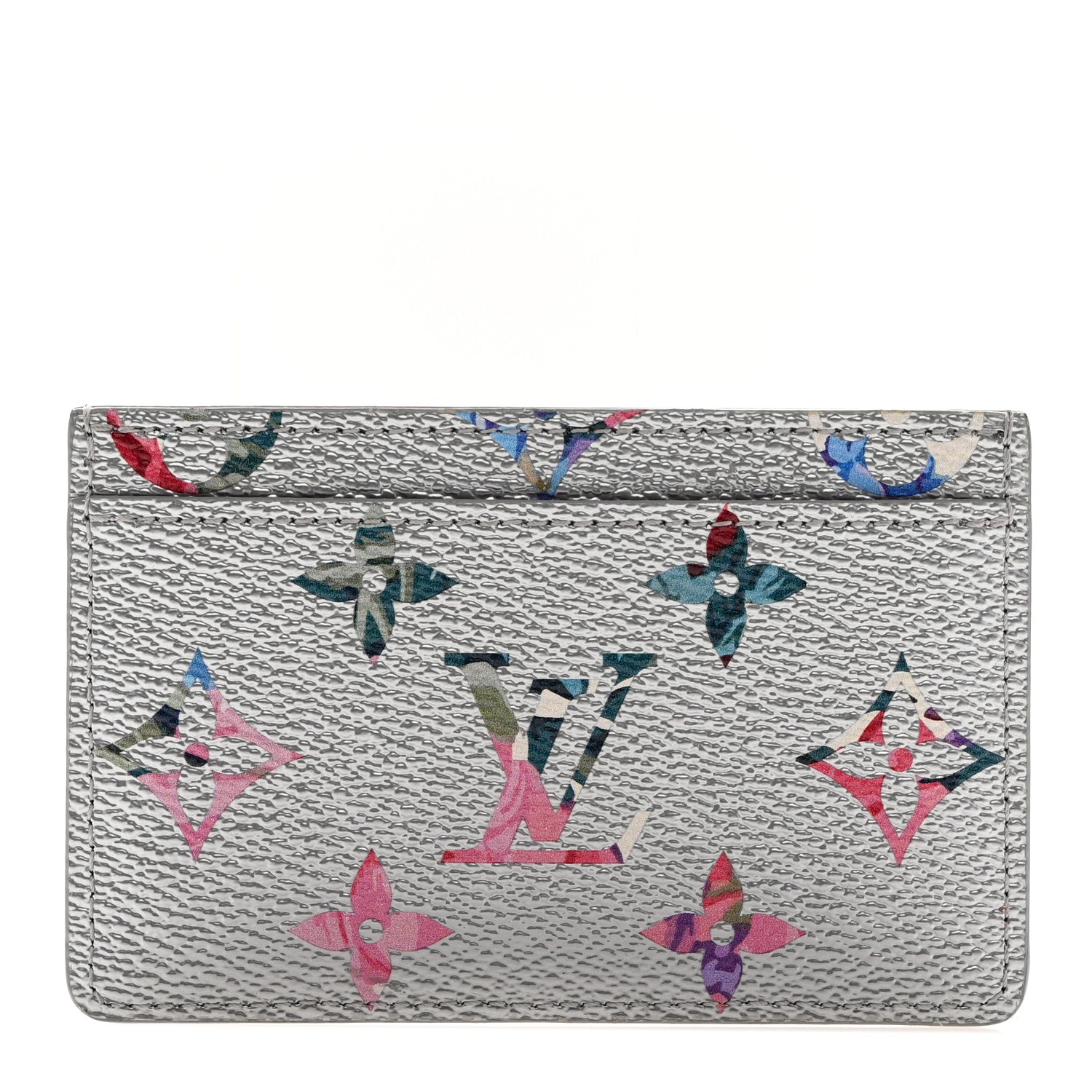 Louis Vuitton Metallic Monogram LV Garden Card Holder Silver 1 of 6