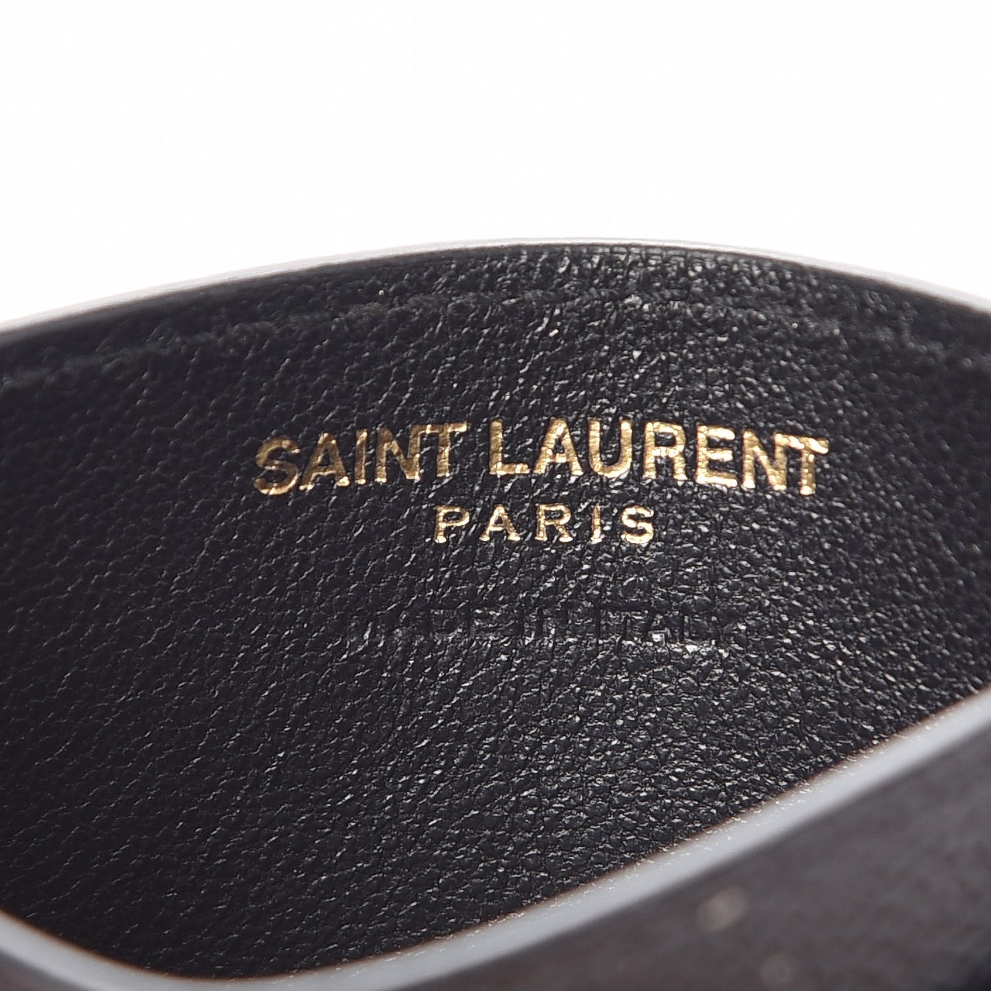 Grain De Poudre Monogram Credit Card Case Black
