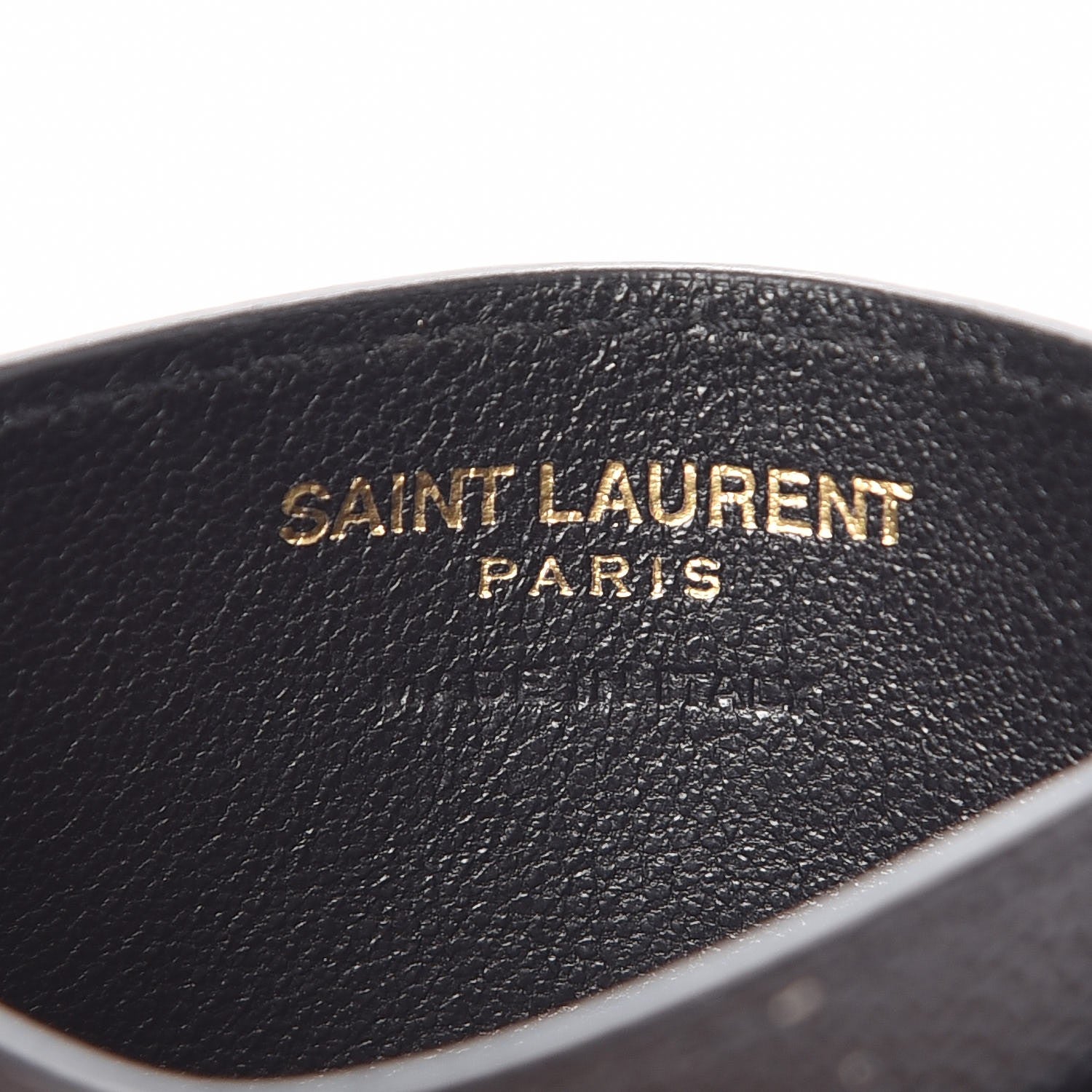 Saint Laurent Grain De Poudre Monogram Credit Card Case Black 6 of 8