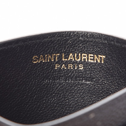 Saint Laurent Grain De Poudre Monogram Credit Card Case Black 6 of 8