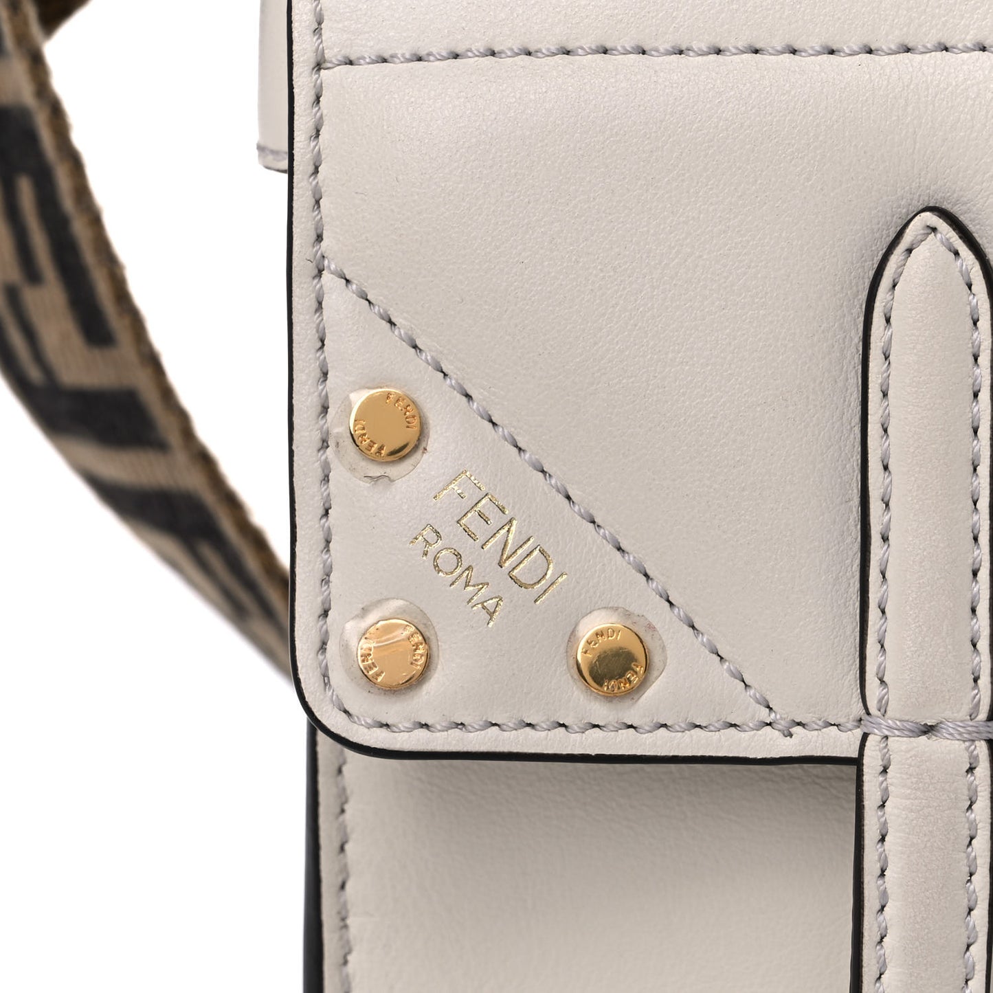 Vitello Grace Matte Small Flip Tote White Ice