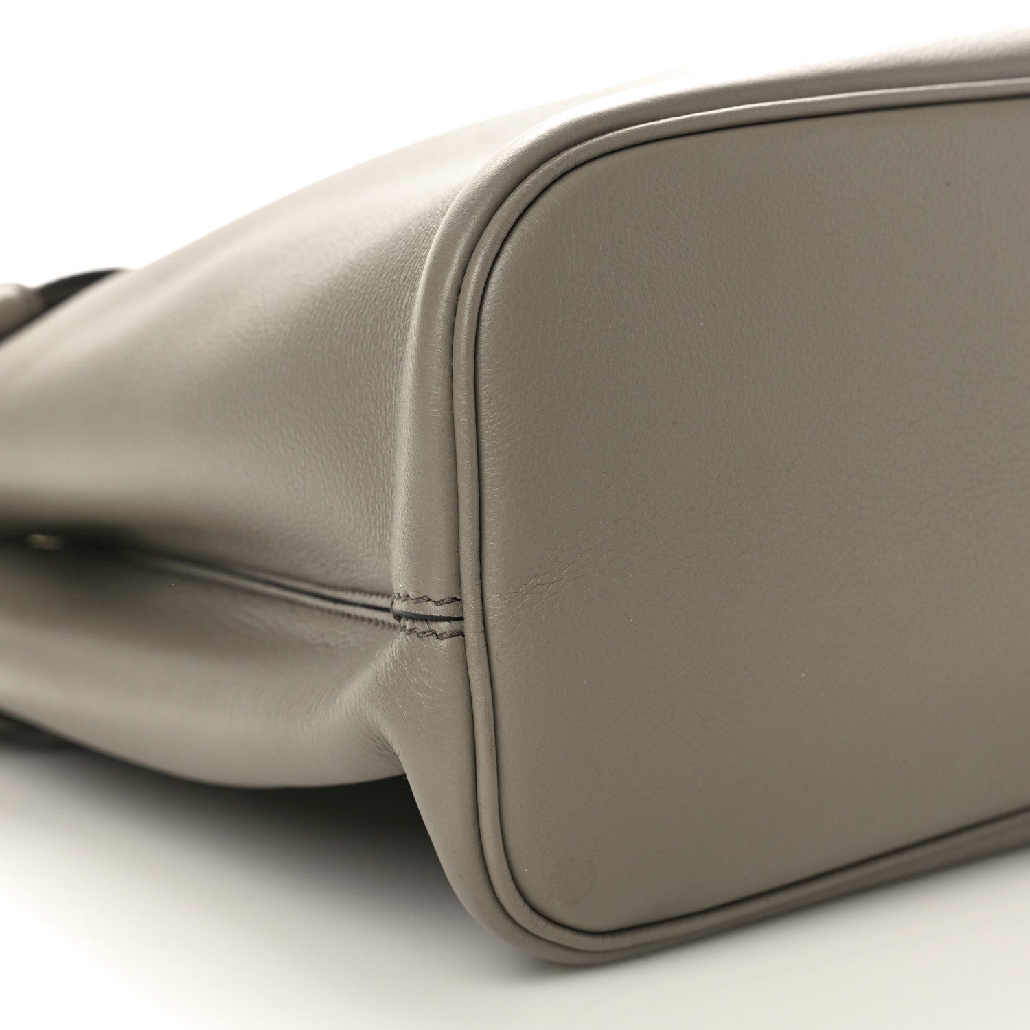 Prada Soft Grain Calfskin Large Buckle Bag With Belt Argilla 8 of 9
