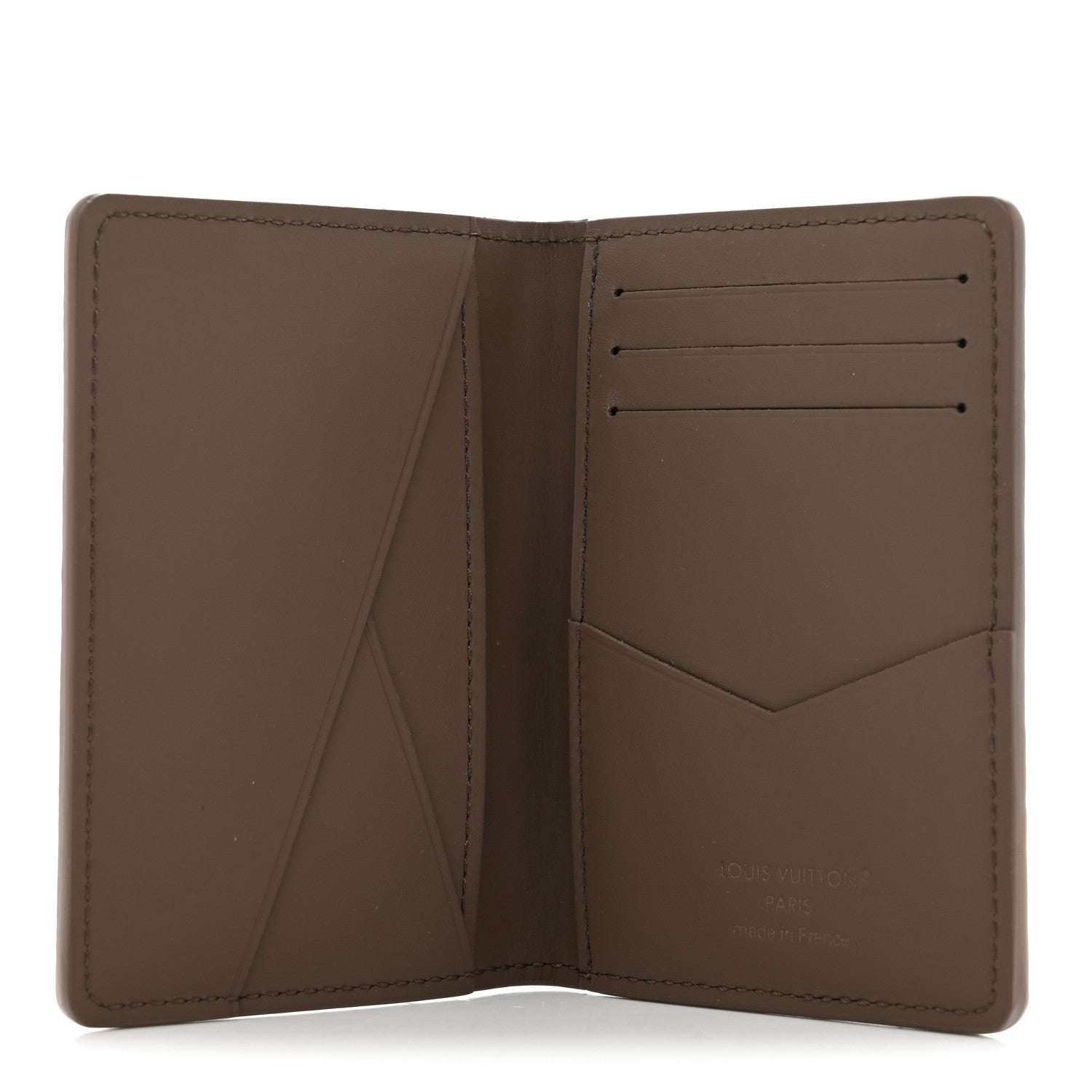 Louis Vuitton Grained Calfskin Aerogram Pocket Organizer Moka 5 of 6