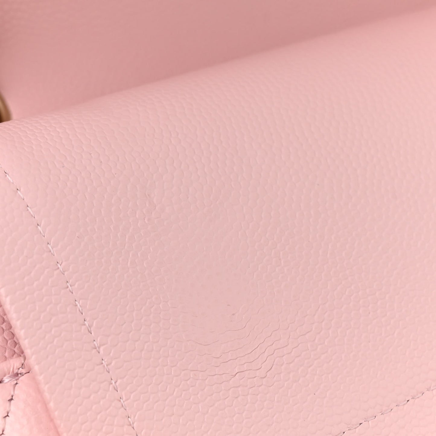 Caviar Quilted Medium Double Flap Light Pink