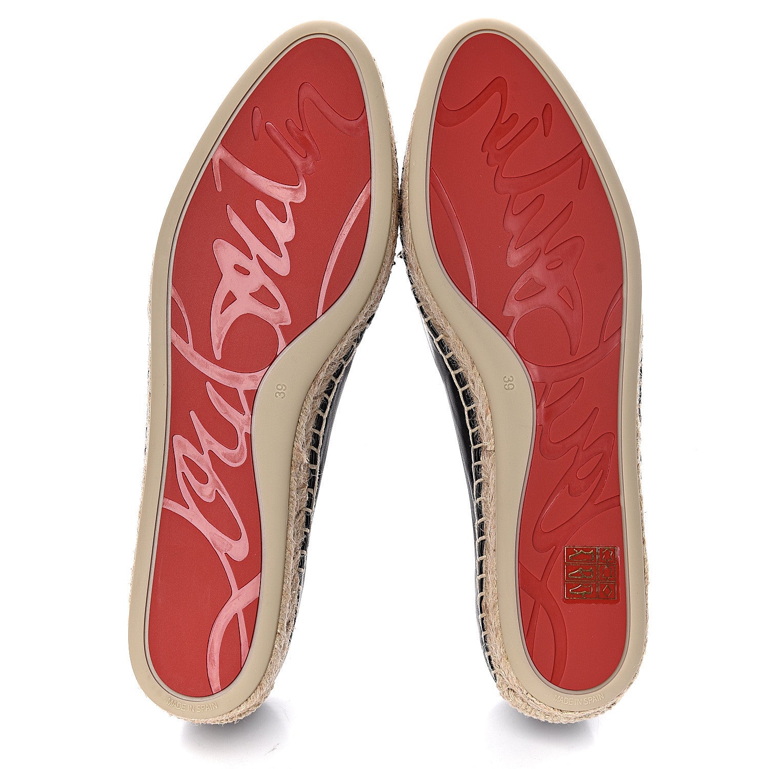 Christian Louboutin Nappa Aliochette Espadrilles 39 Black 6 of 10