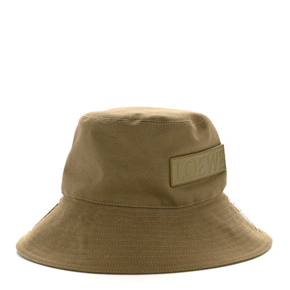 Loewe Canvas Calfskin Fisherman Bucket Hat 58 Military Green 3 of 8