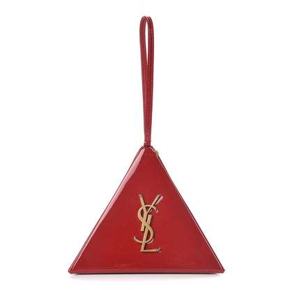 Saint Laurent Patent Pyramid Clutch Rouge 1 of 7