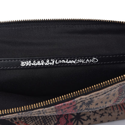 Burberry Coated Canvas Check Large Doodle Pouch 6 of 8