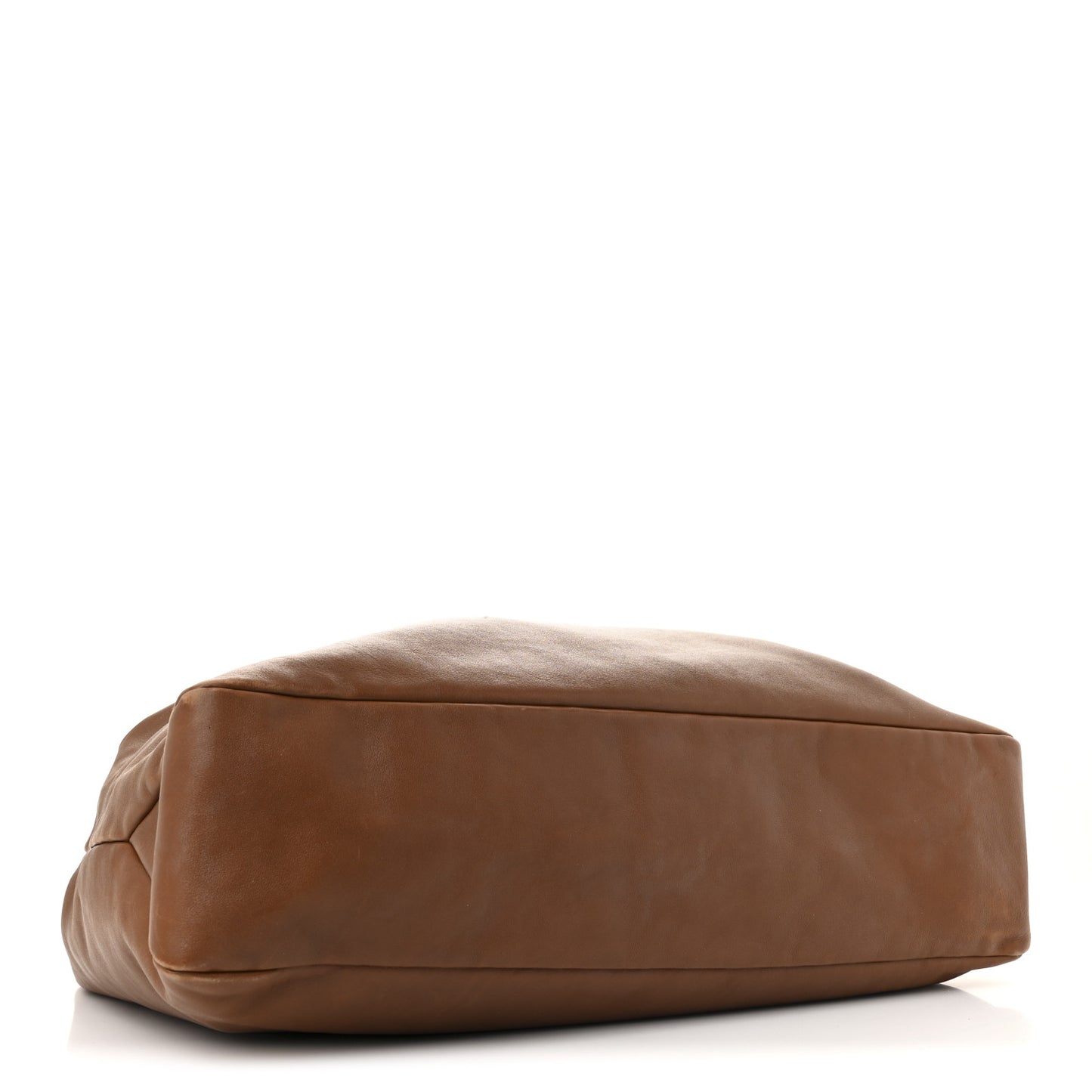 Calfskin Large Horsebit Chain Hobo Brown