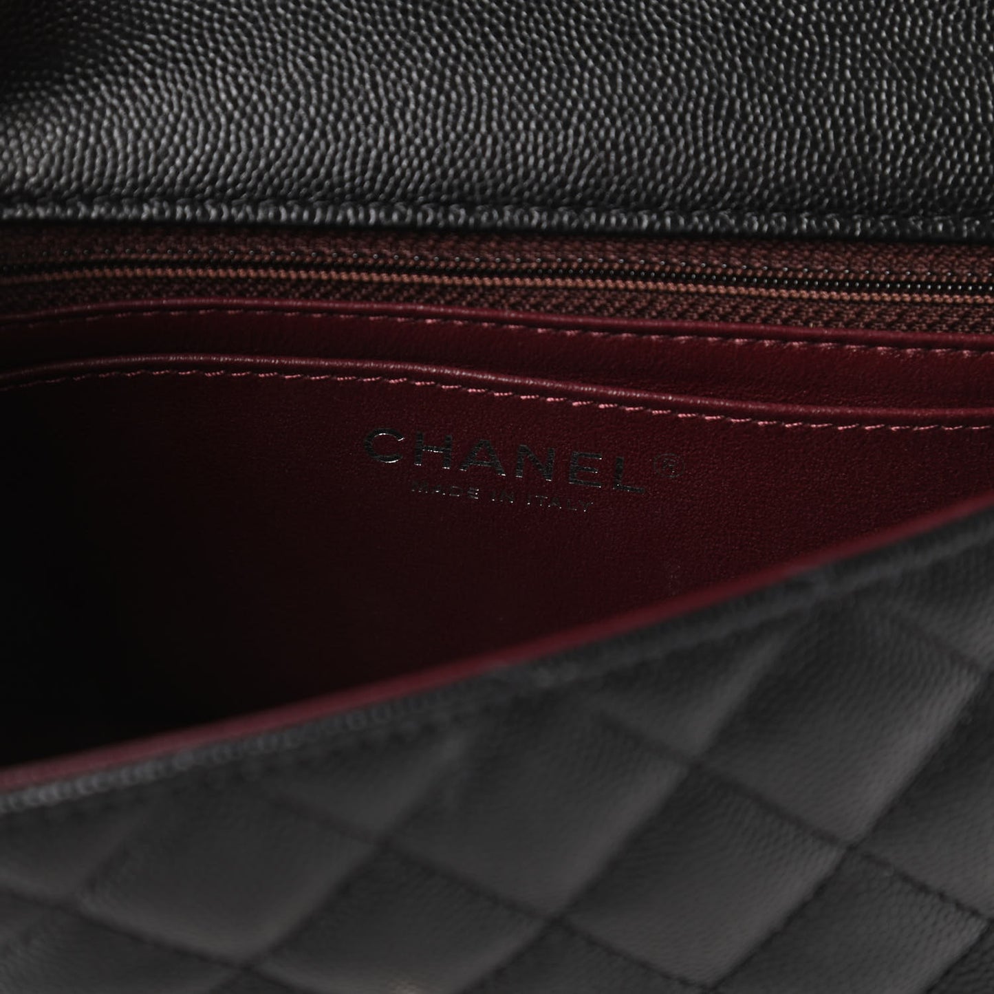 Caviar Quilted Mini Rectangular Flap Black