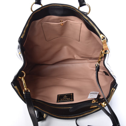 Prada Soft Calf Shopping Tote Black 5 of 20