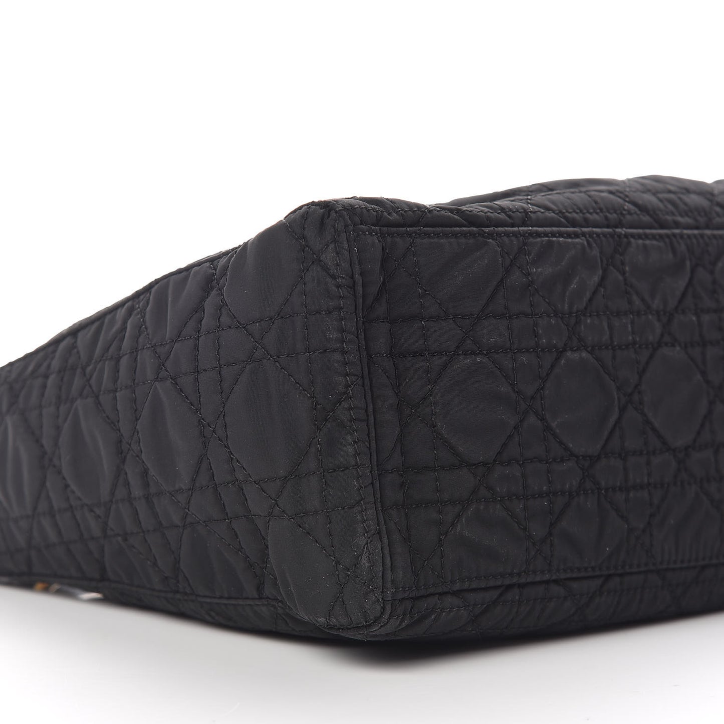 Nylon Cannage Medium Lady Dior Black