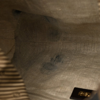 Fendi Calfskin Studded Medium B Fab Drawstring Tote Miel Scuro 12 of 18