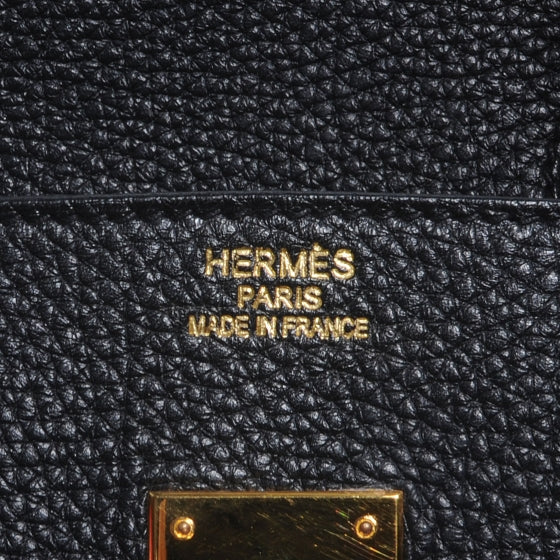 Hermes Togo Birkin 35 Black 7 of 9