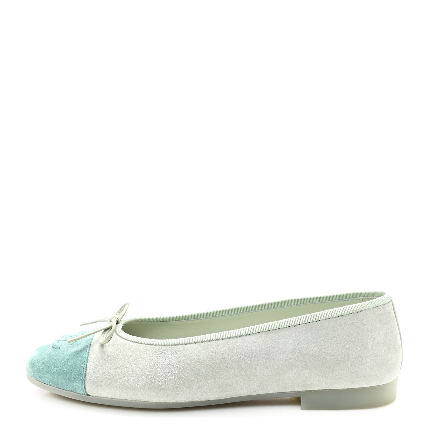 Suede Cap Toe CC Ballerina Flats 38 Light Green Green