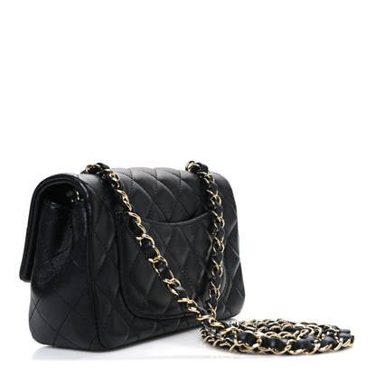 Chanel Lambskin Quilted Mini Rectangular Flap Black 3 of 10