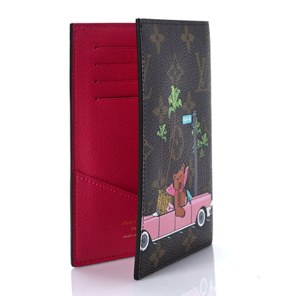 Louis Vuitton Monogram 2021 Christmas Animation Hollywood Passport Cover Fuchsia 3 of 6