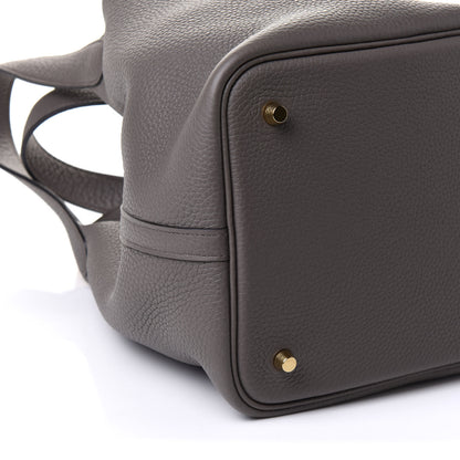 Hermes Taurillon Clemence Picotin Lock 22 MM Etain 10 of 12