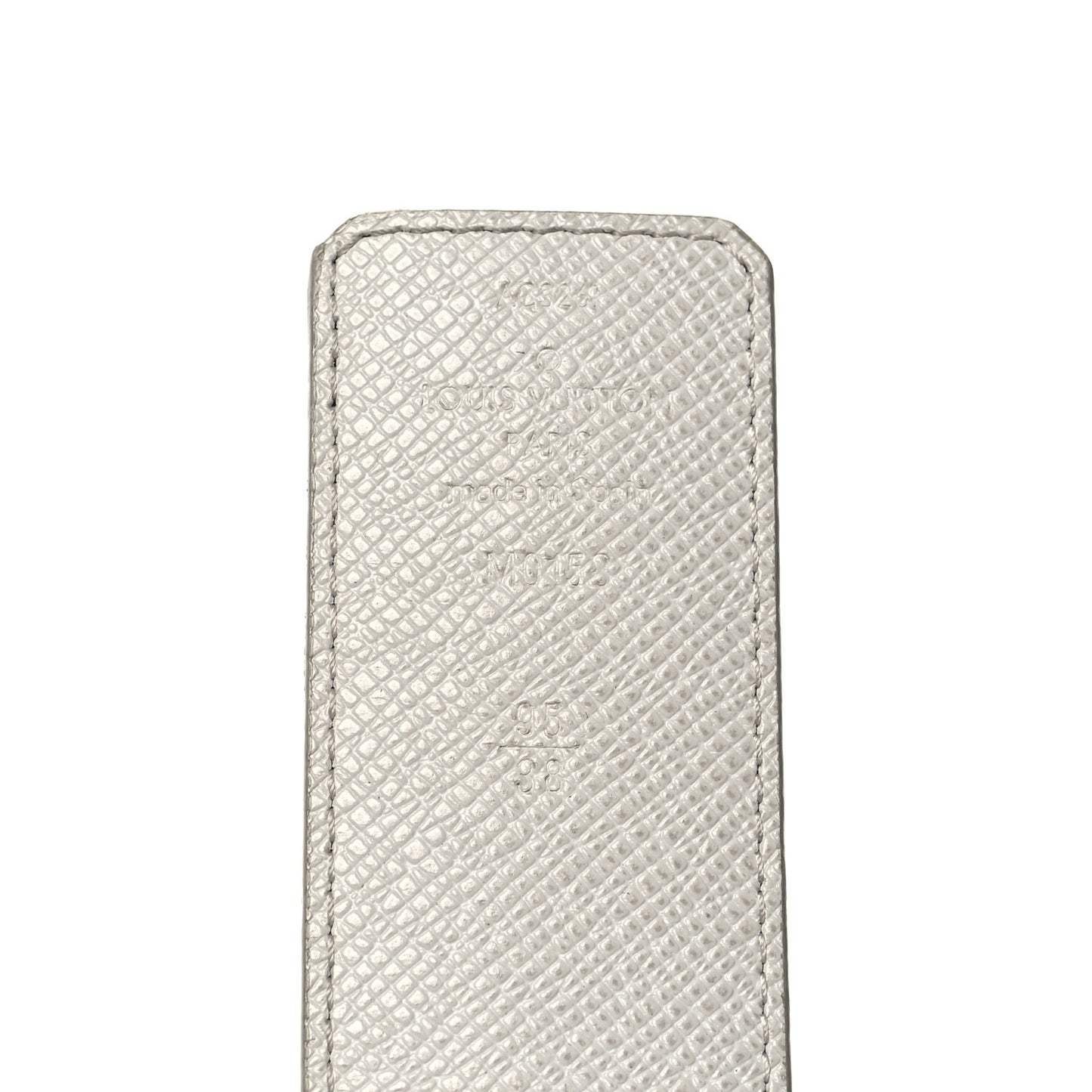 Taiga Monogram 40mm LV Initiales Belt 95 38 White