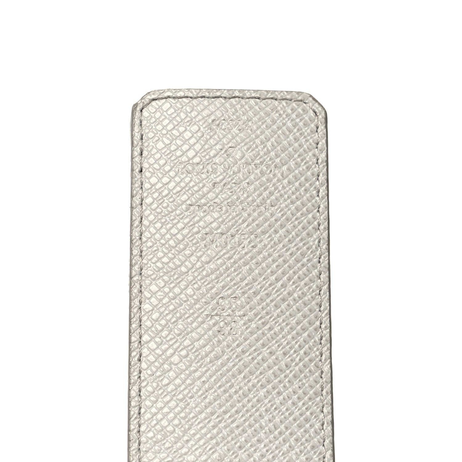 Louis Vuitton Taiga Monogram 40mm LV Initiales Belt 95 38 White 5 of 5