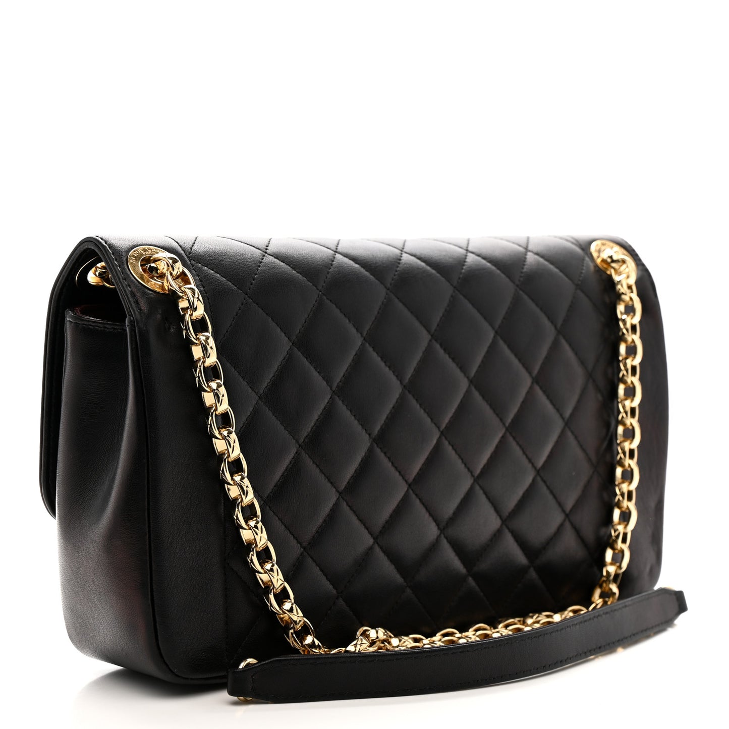 Lambskin Quilted Large Chic With Me Flap Black