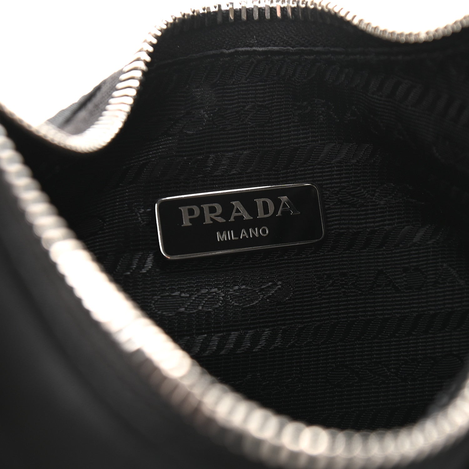 Prada Tessuto Nylon Saffiano Mini Re-Edition 2005 Bag Black 8 of 10