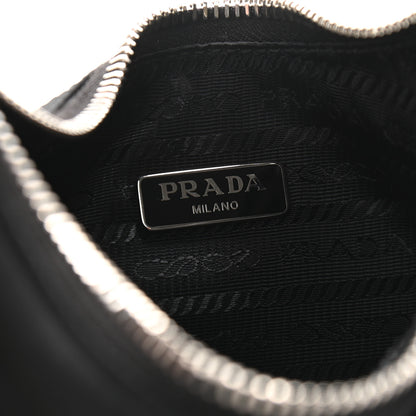 Prada Tessuto Nylon Saffiano Mini Re-Edition 2005 Bag Black 8 of 10