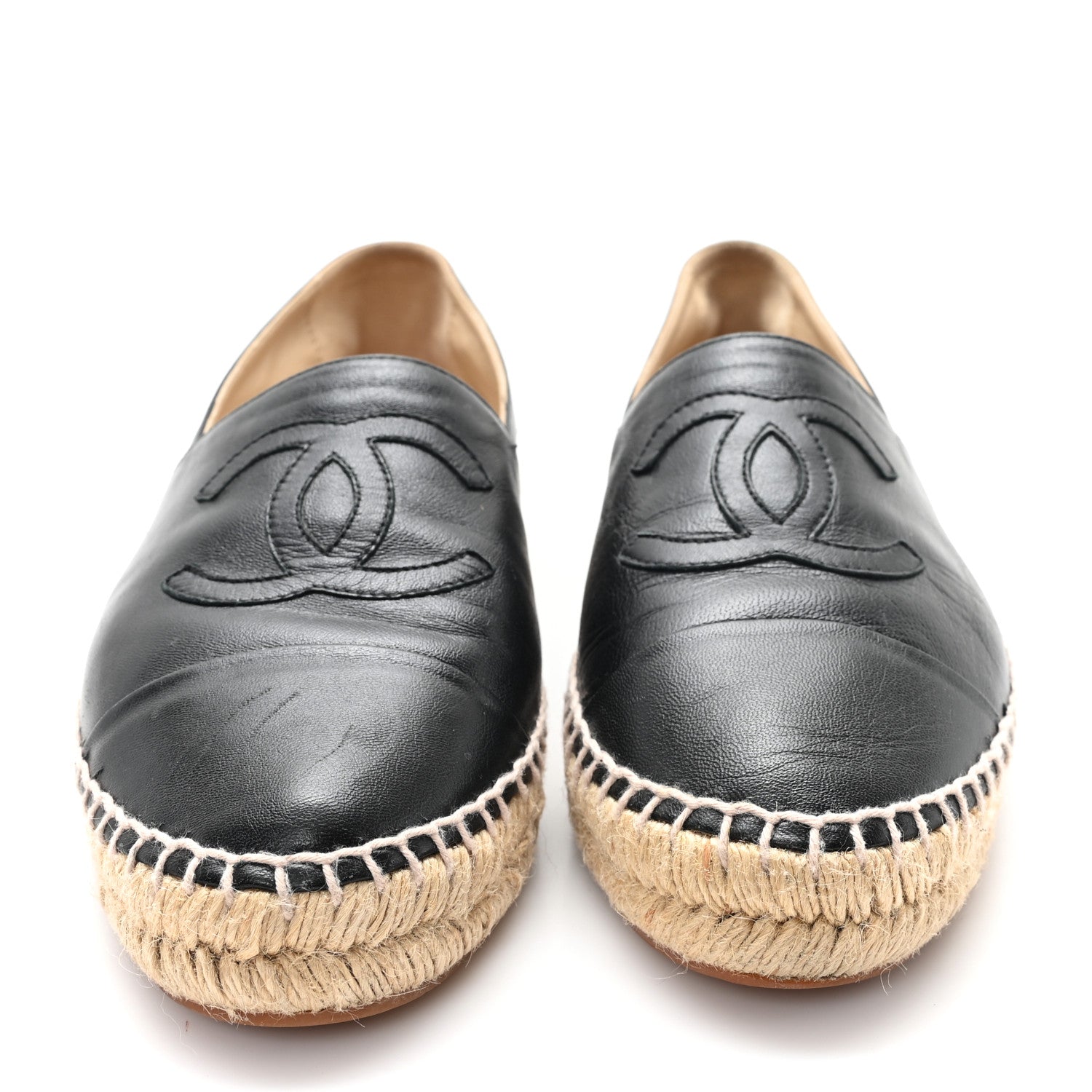 Chanel Lambskin CC Espadrilles 40 Black 1755561 – FASHIONPHILE
