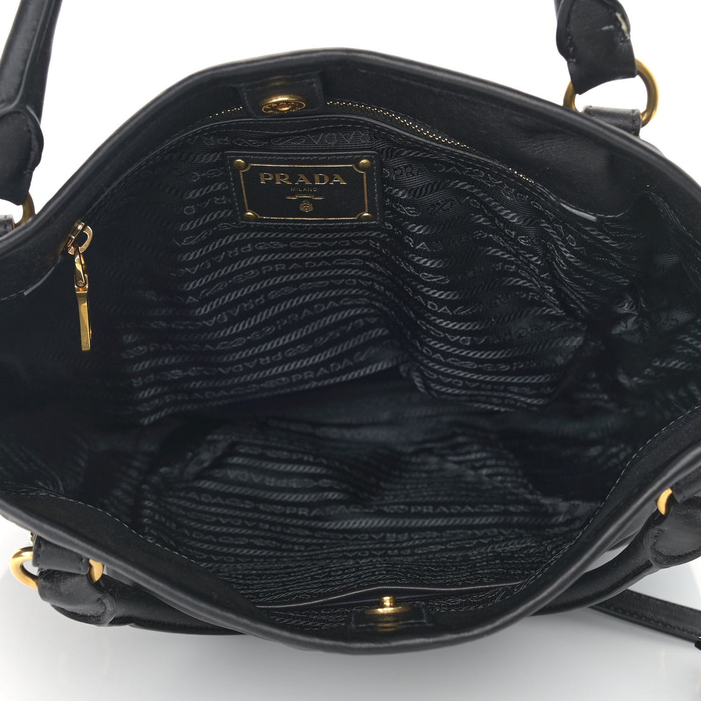 Tessuto Nylon Soft Calf Tote Black