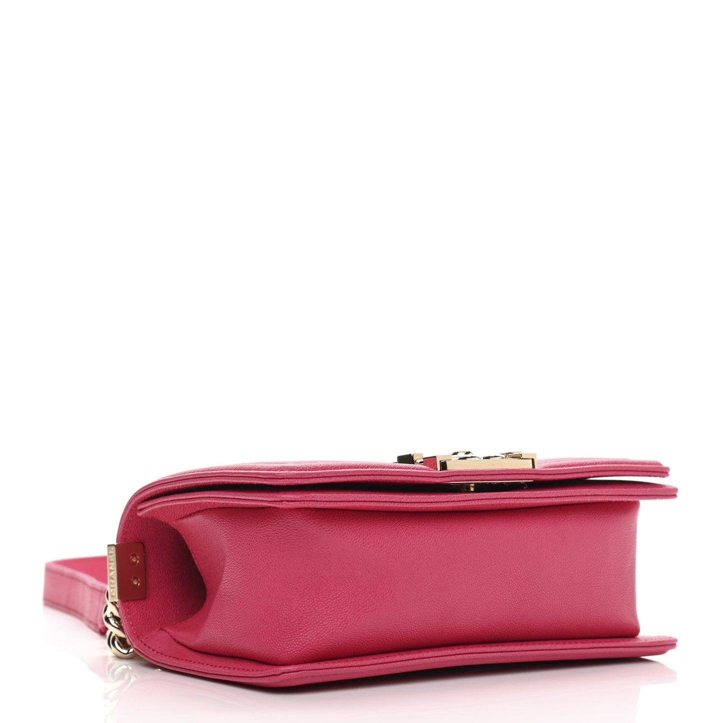 Caviar Quilted Small Boy Flap Fuchsia