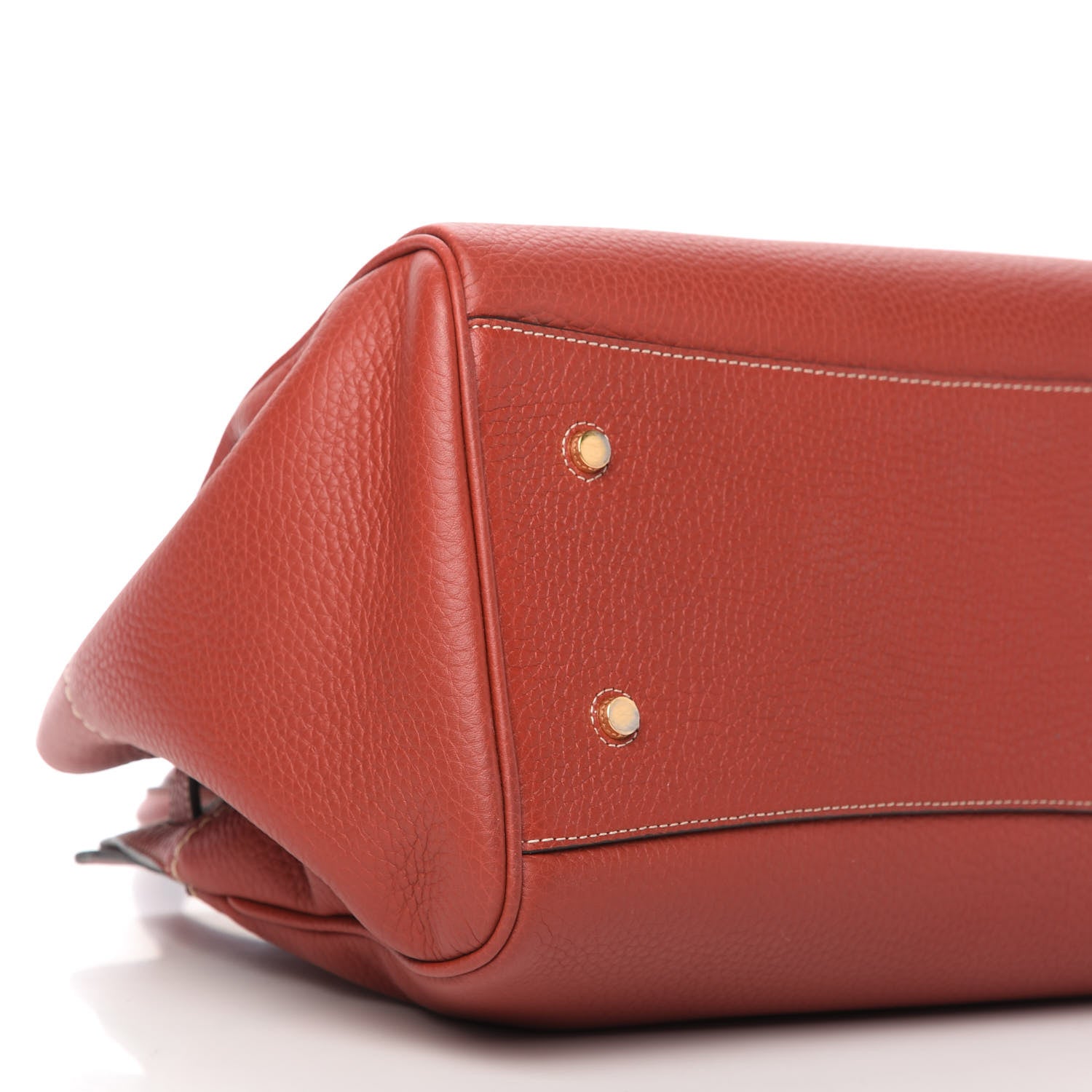 Mulberry Classic Grain Calfskin Belted Bayswater Tote Rust 6 of 10
