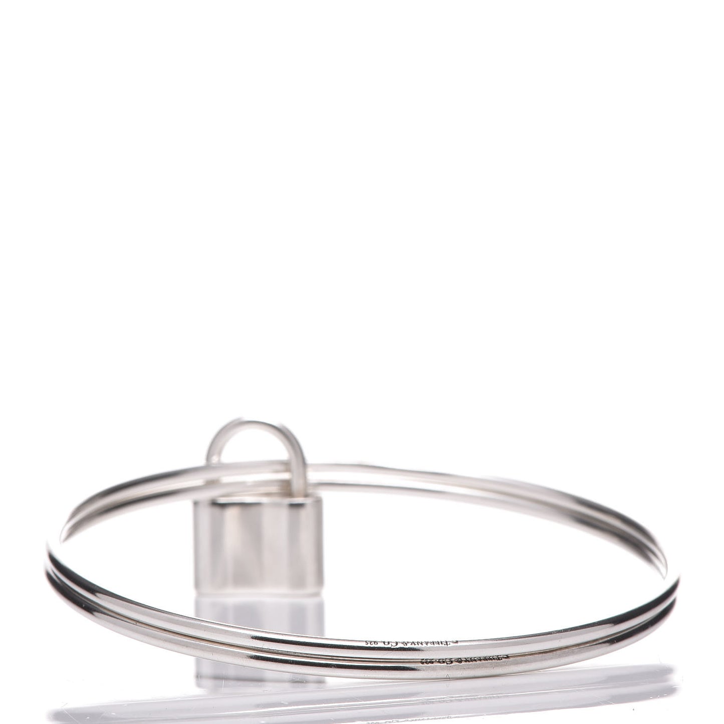 Sterling Silver Two Bangle 1837 Lock Bracelet