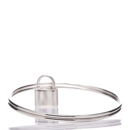 Tiffany Sterling Silver Two Bangle 1837 Lock Bracelet 3 of 7