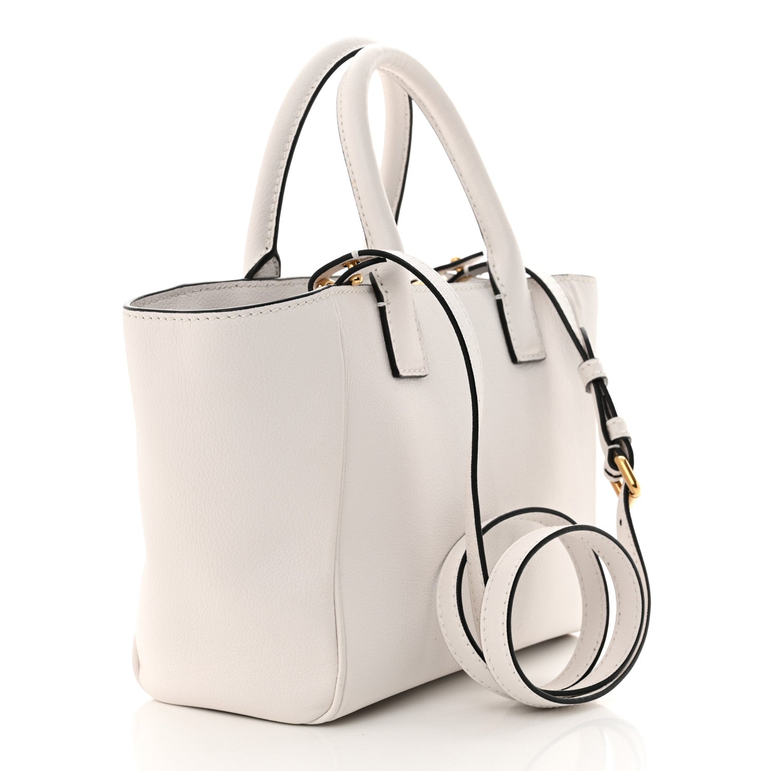 Versace Grained Calfskin Small La Medusa Chain Tote White 3 of 9