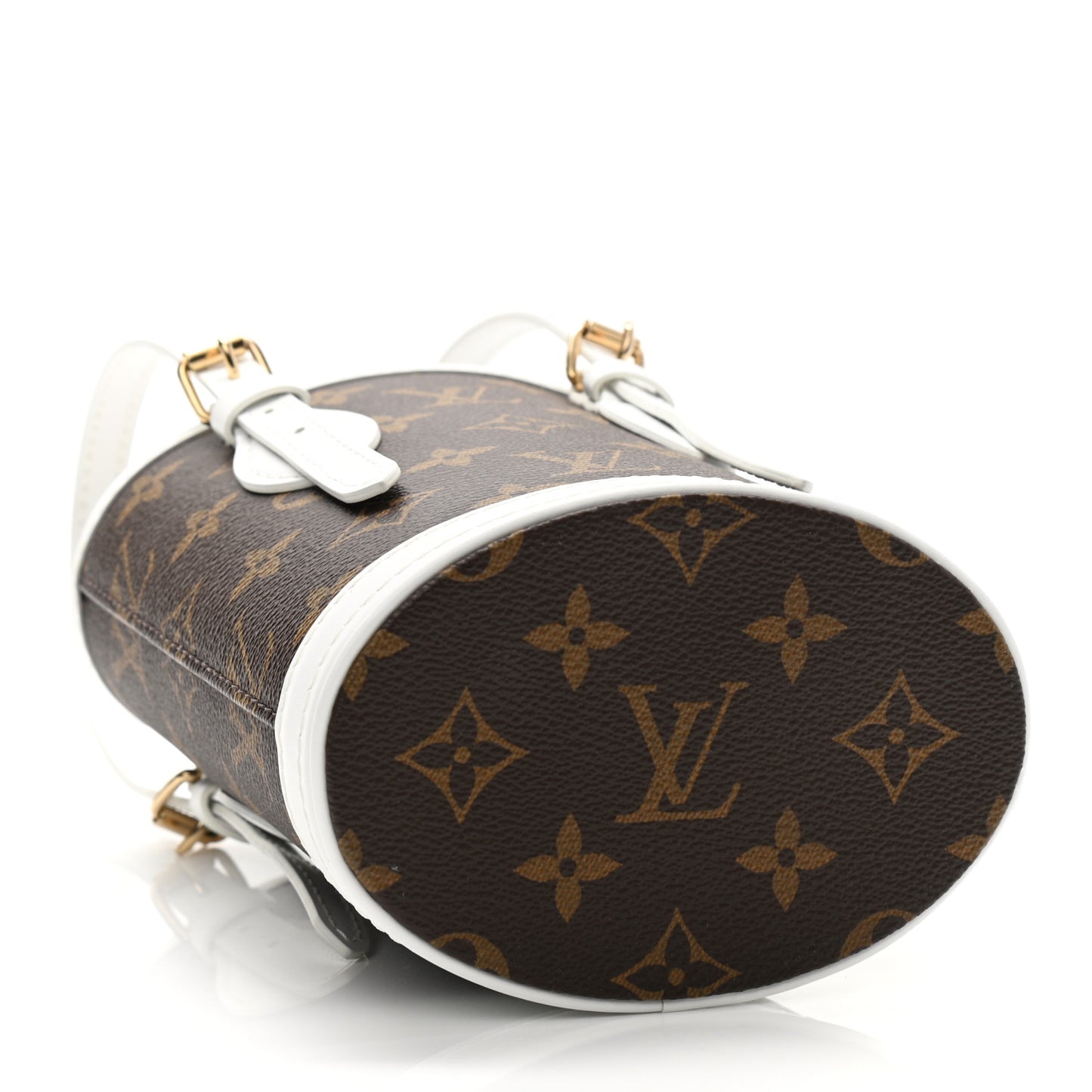 Monogram LV Match Nano Bucket Bag White
