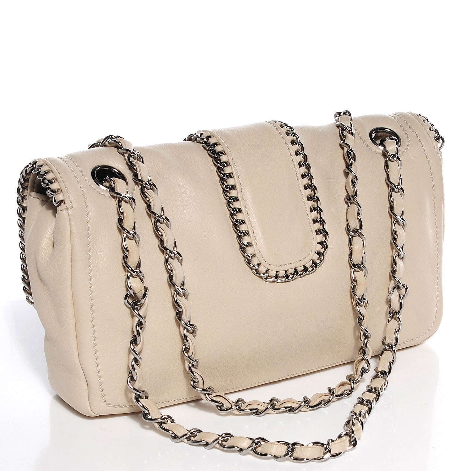 Chanel Lambskin Medium Madison Flap White 4 of 15