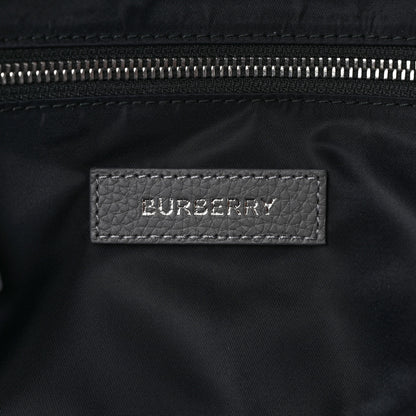 Burberry Calfskin Logo Embossed Backpack Charcoal Grey 6 of 10