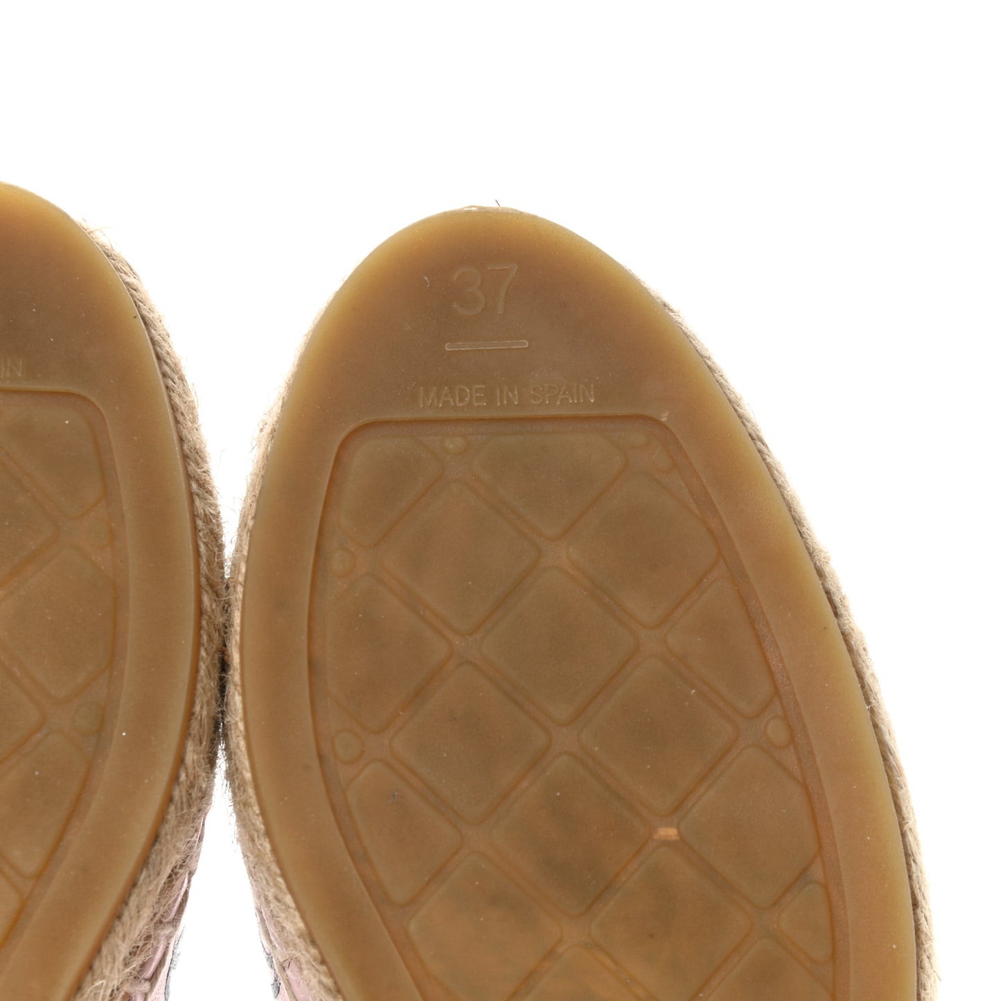 Lambskin Printed CC Espadrilles 37 Light Pink Black